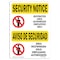 Signmission OSHA Security Sign, 10" Height, 14" Width, Restricted Area Authorized, Landscape, SN-D-1014-L-11634 OS-SN-D-1014-L-11634 - alternate 1